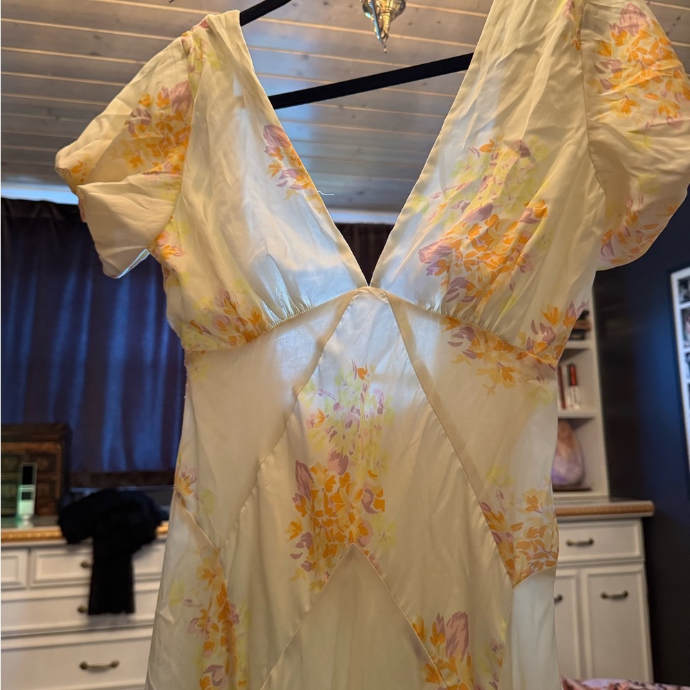 Free People Cream and Yellow Floral Maxi Dress - Picture 2 of 4
